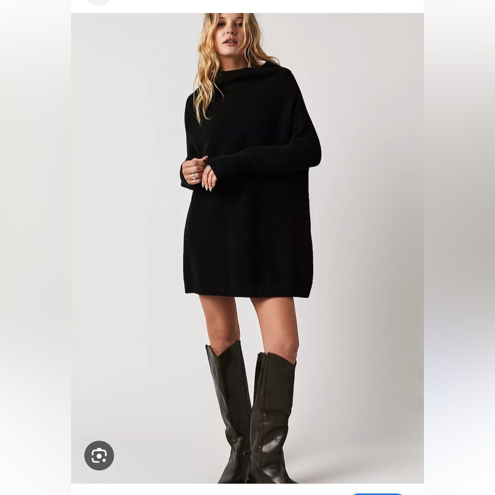 Free People Ottoman slouchy tunic black size xs
